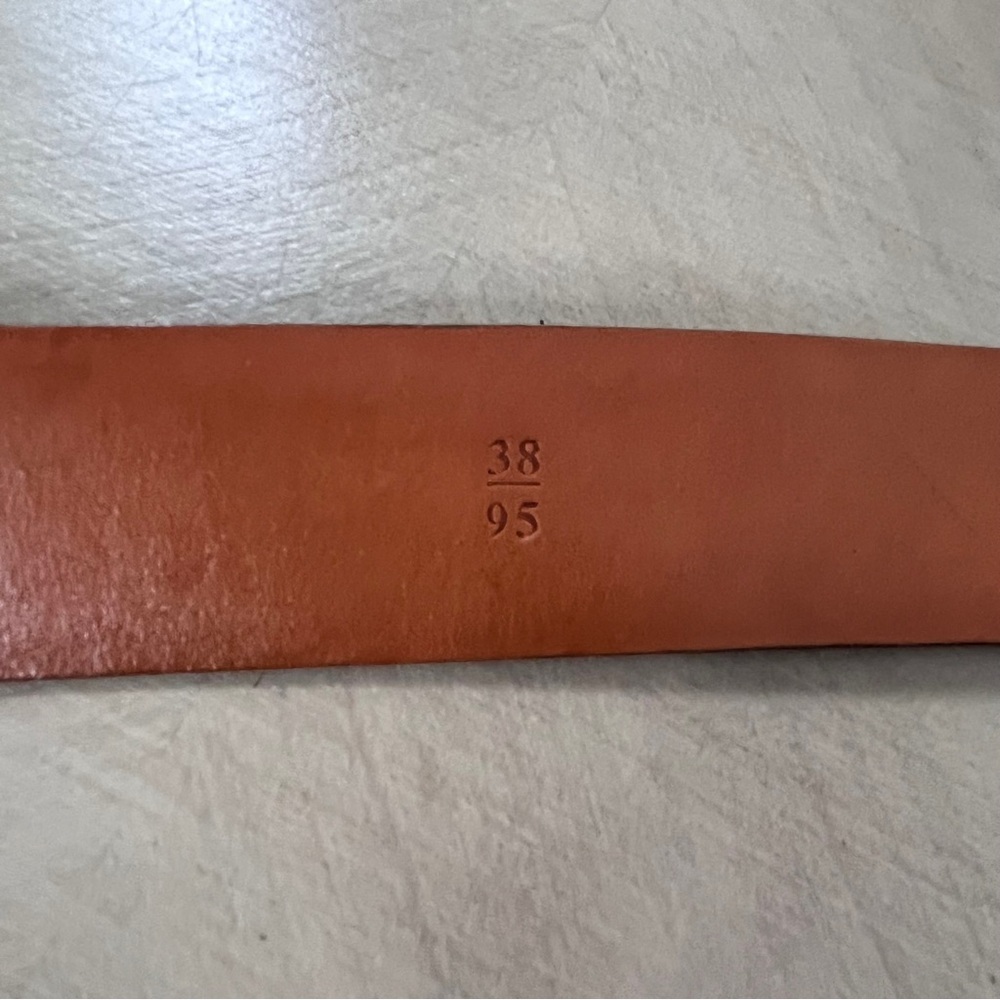 Trafalgar Brown Cortina Leather Dress Belt Silver-tone buckle Men's 38 - Picture 11 of 12